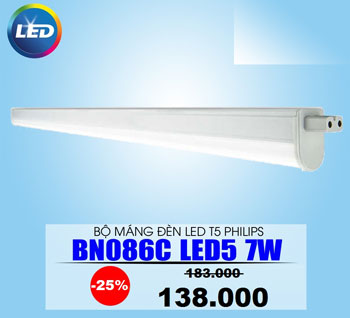 Bộ đèn led 0.6m 7W T5 BN068C LED5 Philips