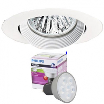 Bộ đèn led chiếu điểm GU10 4.3W chóa âm trần QBS024 Philips - Thư Giản